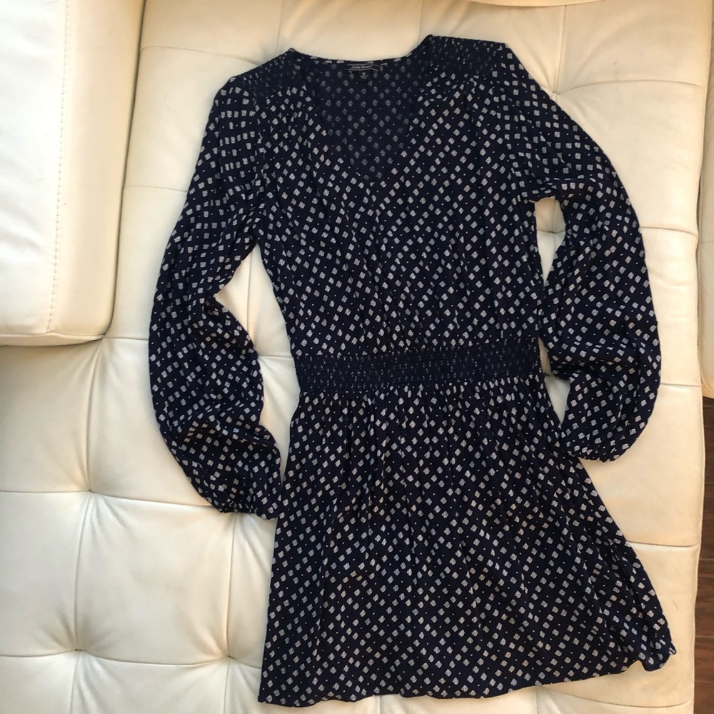 Lucky brand Long Sleeve, Navy Blue Dress - M